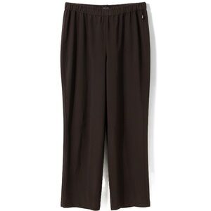 Chico’s Zenergy Chocolate Brown Pull-On Pants Elastic Waist Pockets Side Slits